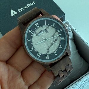 Treehut Wooden Watch with Marble Dial